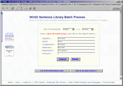 WinDi Sentence Library Batch Process